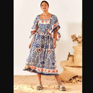 NWT FARM Rio Afternoon Breeze Midi Dress